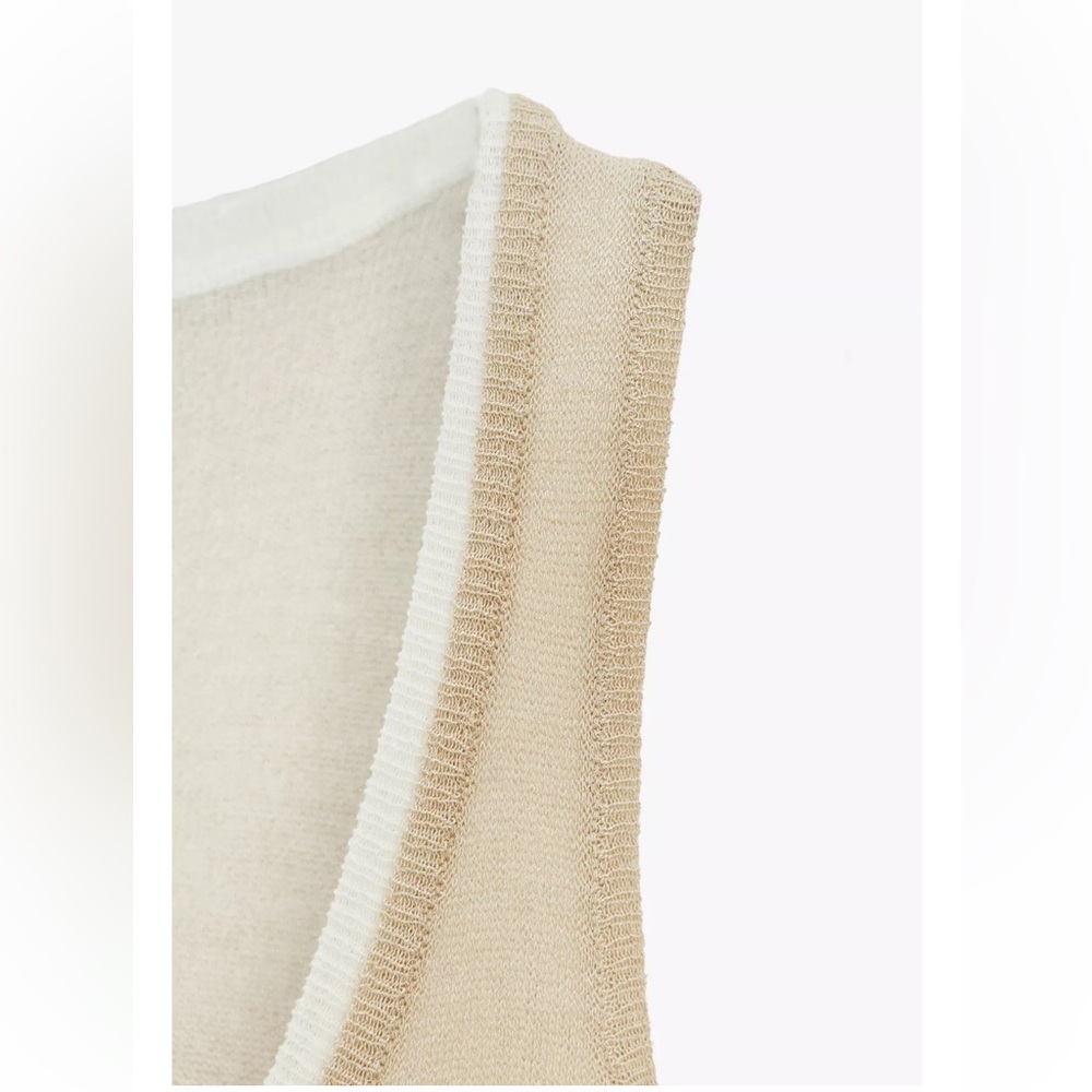 ❗️LAST DAY 3/21❗️WILL BE REMOVED❗️Zara Double Layered Cream Tank Top - Picture 7 of 7
